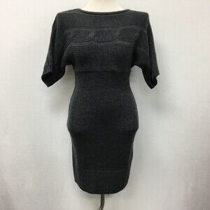 Planet Gold Women's Sweater Dress Small Charcoal Gray